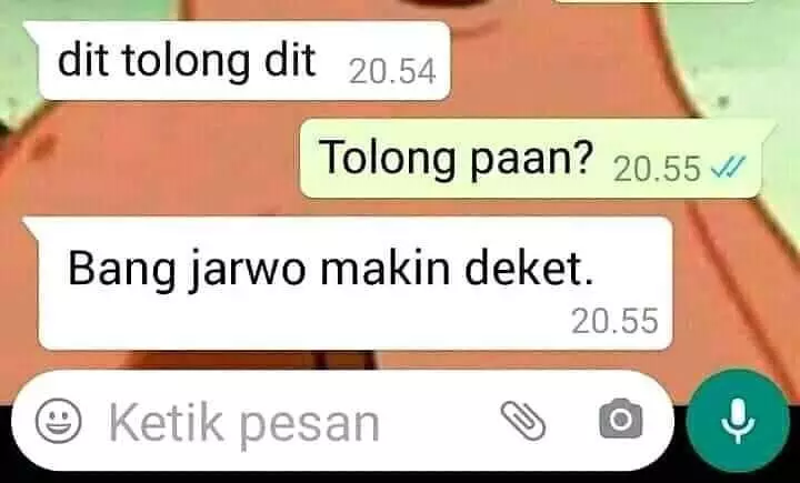 chat lucu niatnya minta tolong © 2021 instagram.com