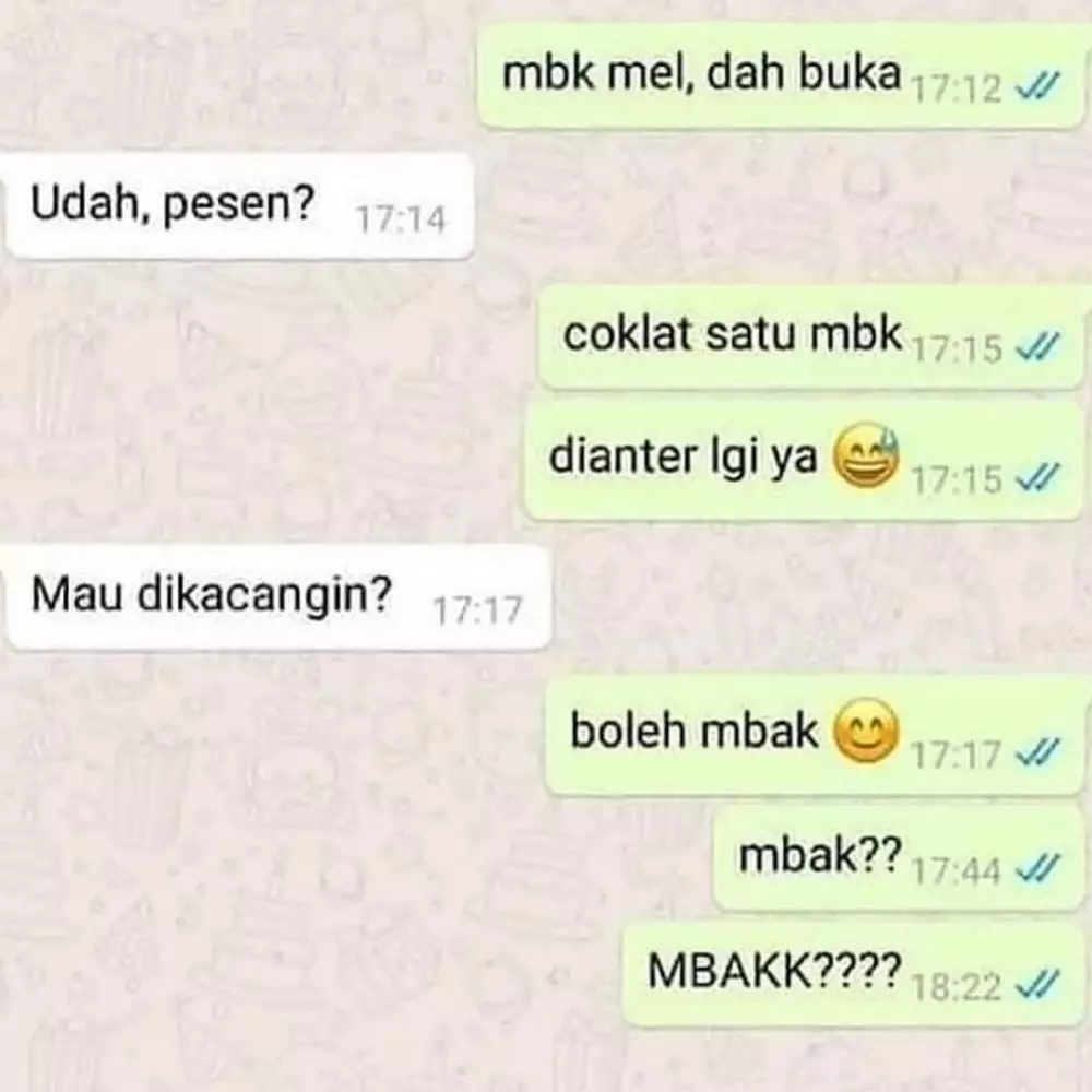 chat lucu niatnya minta tolong © 2021 instagram.com