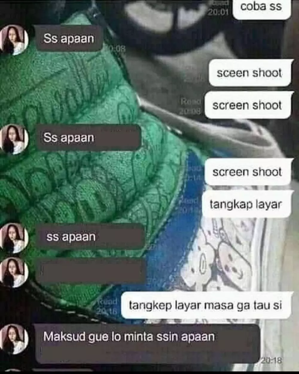 chat lucu niatnya minta tolong © 2021 instagram.com