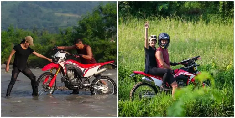 10 Momen seru Ririn Ekawati & Ibnu Jamil di Cianjur, naik motor trail