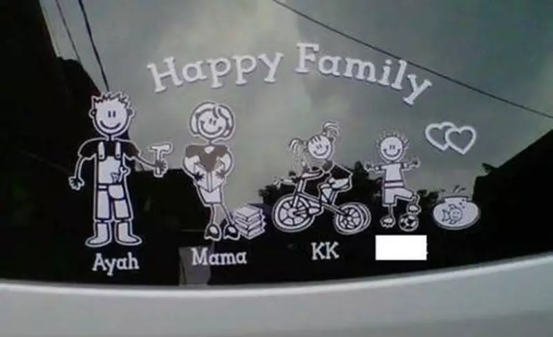 stiker happy family kocak © 2021 berbagai sumber