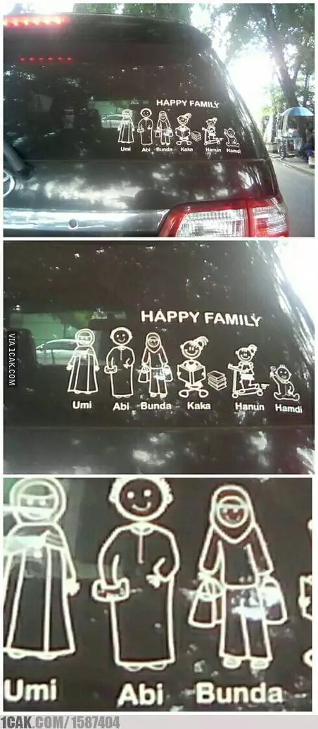 stiker happy family kocak © 2021 berbagai sumber