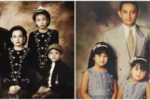 Potret lawas foto keluarga 10 seleb, bikin nostalgia