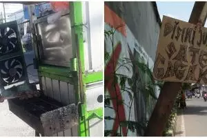 10 Ide kreatif tukang sate waktu jualan, kocak abis