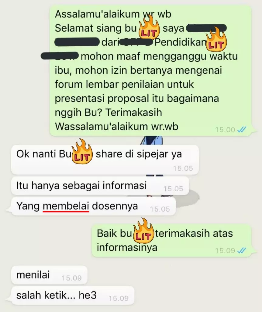 Chat mahasiswa salah ketik © Twitter