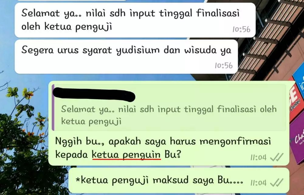 Chat mahasiswa salah ketik © Twitter