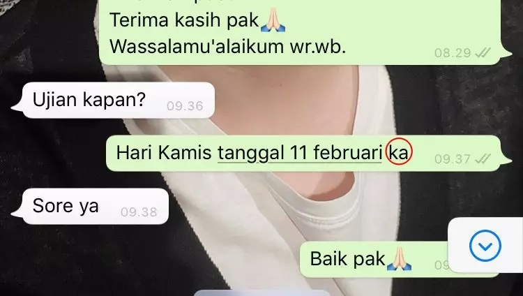 Chat mahasiswa salah ketik © Twitter