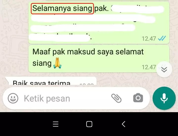 Chat mahasiswa salah ketik © Twitter