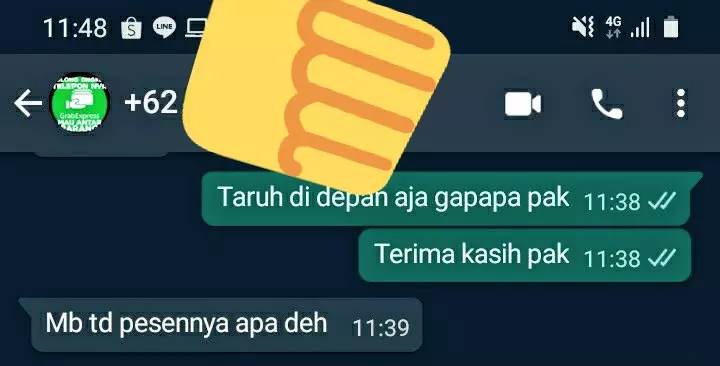 Momen driver ojol lupa bawa orderan © berbagai sumber