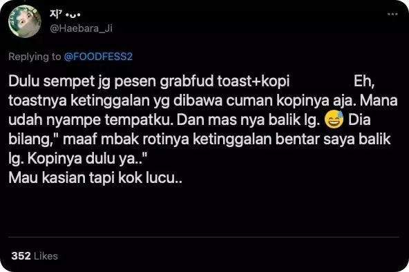 Momen driver ojol lupa bawa orderan © berbagai sumber