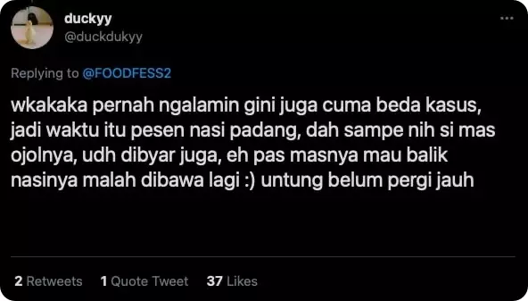 Momen driver ojol lupa bawa orderan © berbagai sumber