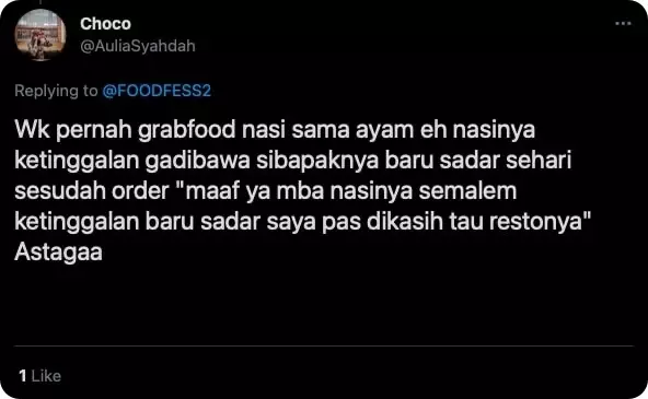 Momen driver ojol lupa bawa orderan © berbagai sumber