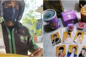 10 Potret bingkisan dari Army untuk driver ojol yang antre BTS Meal