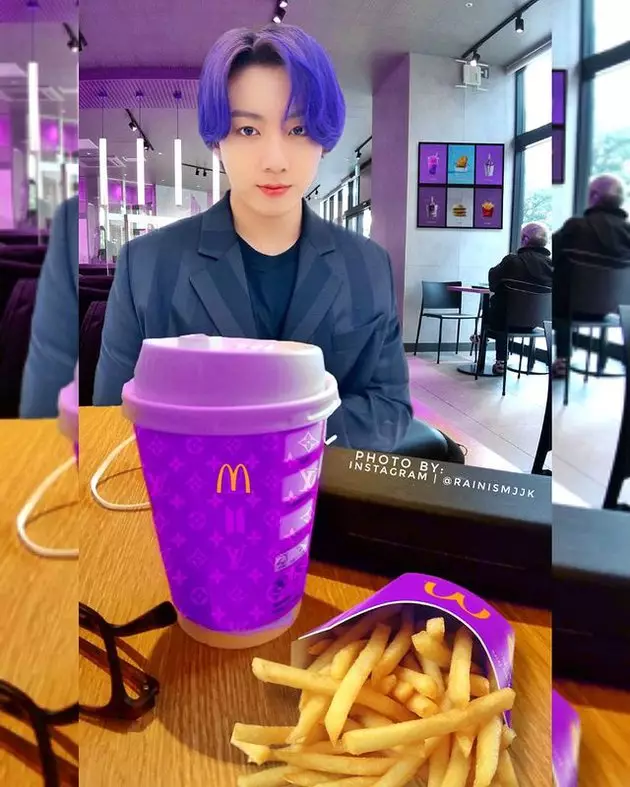 foto editan member BTS jadi pegawai McD © 2021 brilio.net