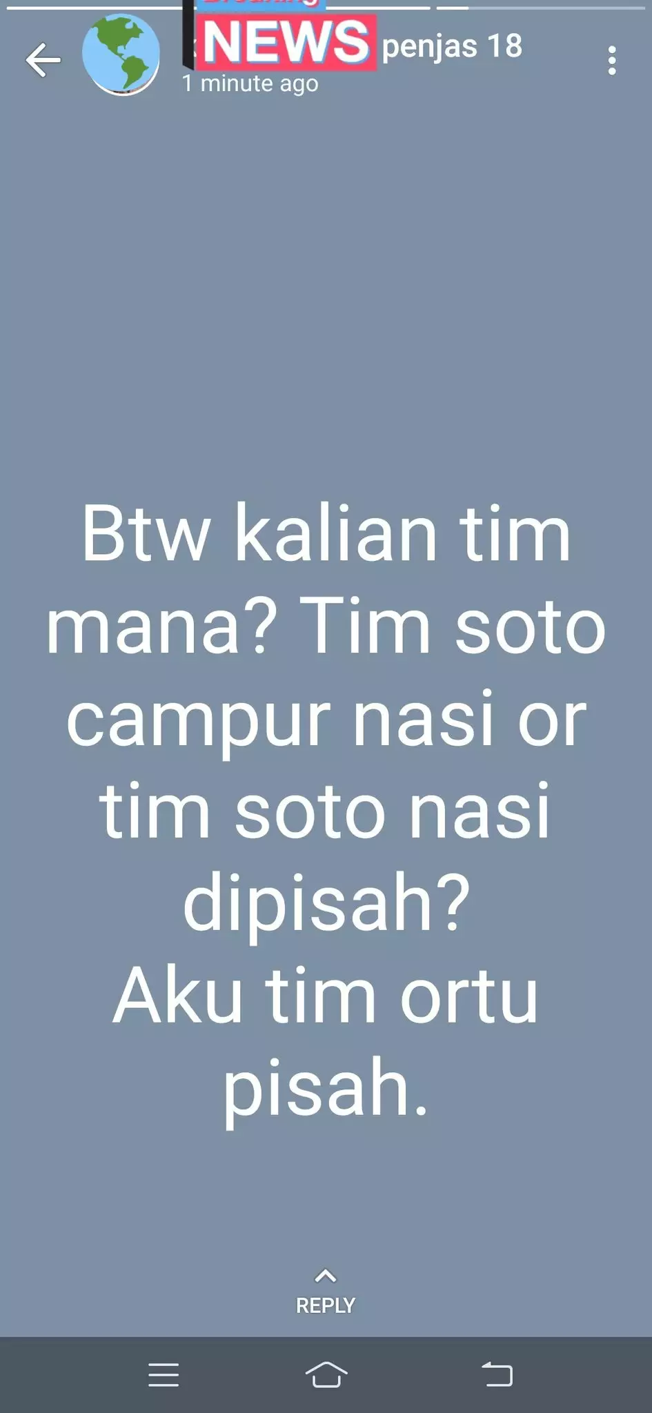 Pertanyaan receh di status WA © Twitter Pertanyaan receh di status WA © Twitter