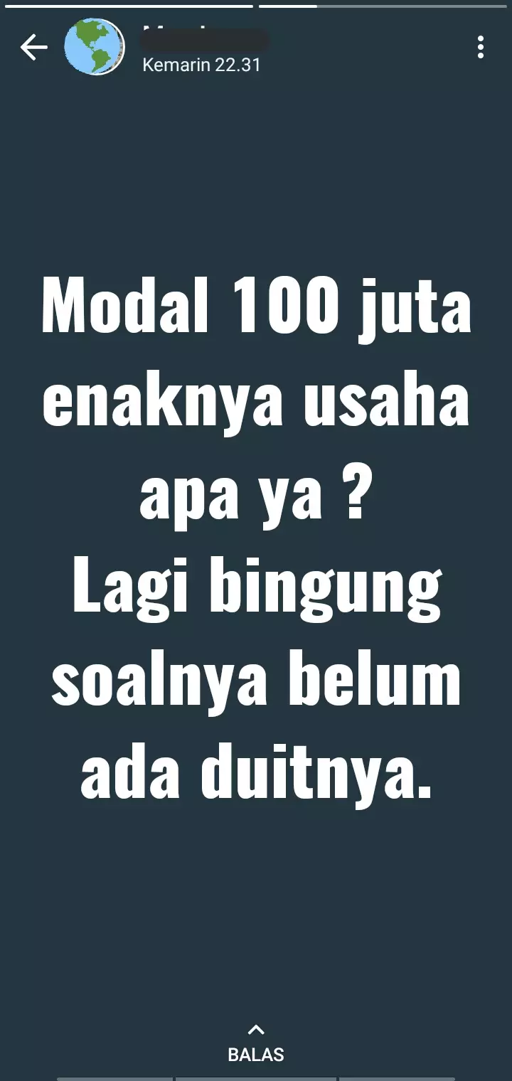 Pertanyaan receh di status WA © Twitter Pertanyaan receh di status WA © Twitter
