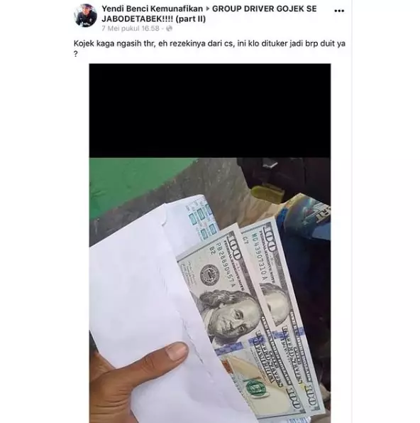 Momen driver ojol dapat uang tip © Instagram Momen driver ojol dapat uang tip © Instagram