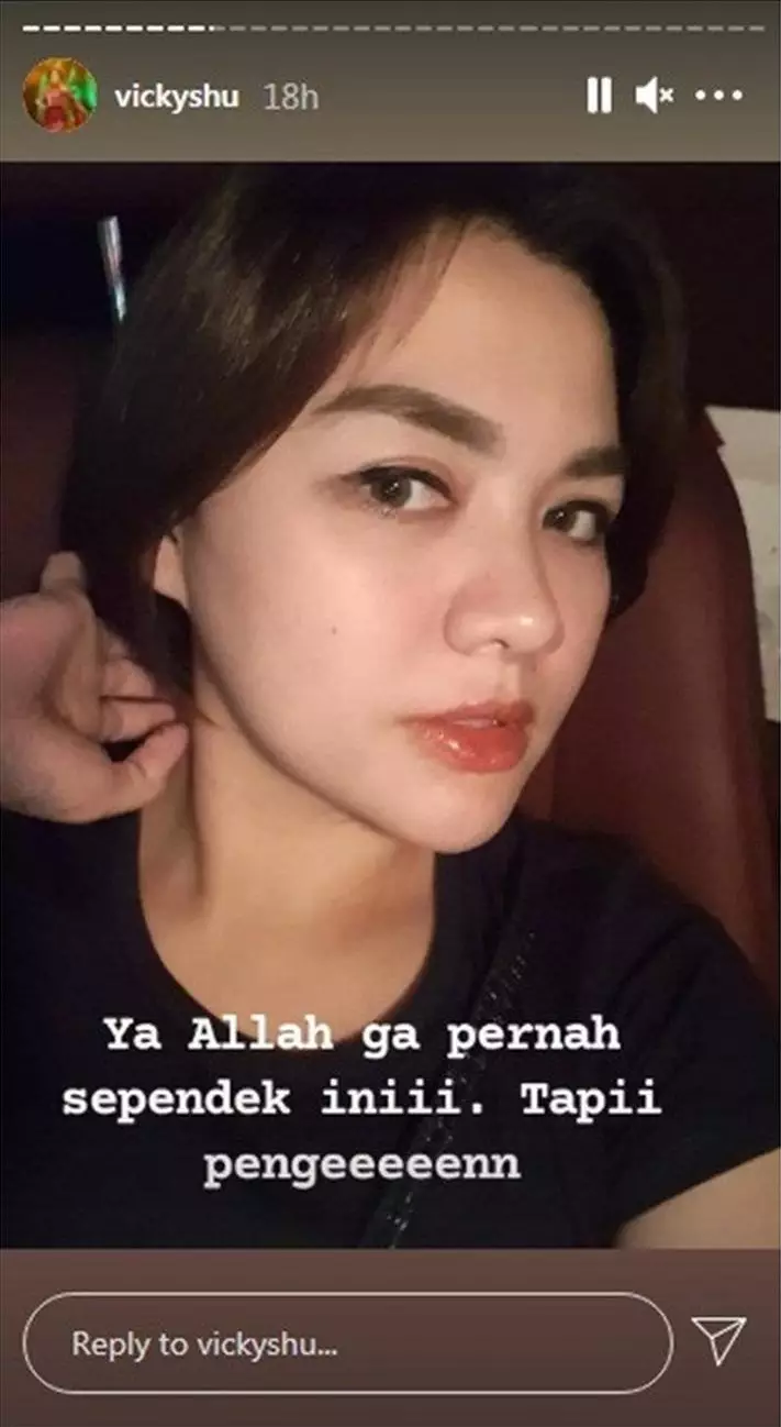 vicky shu rambut pendek © 2021 Instagram