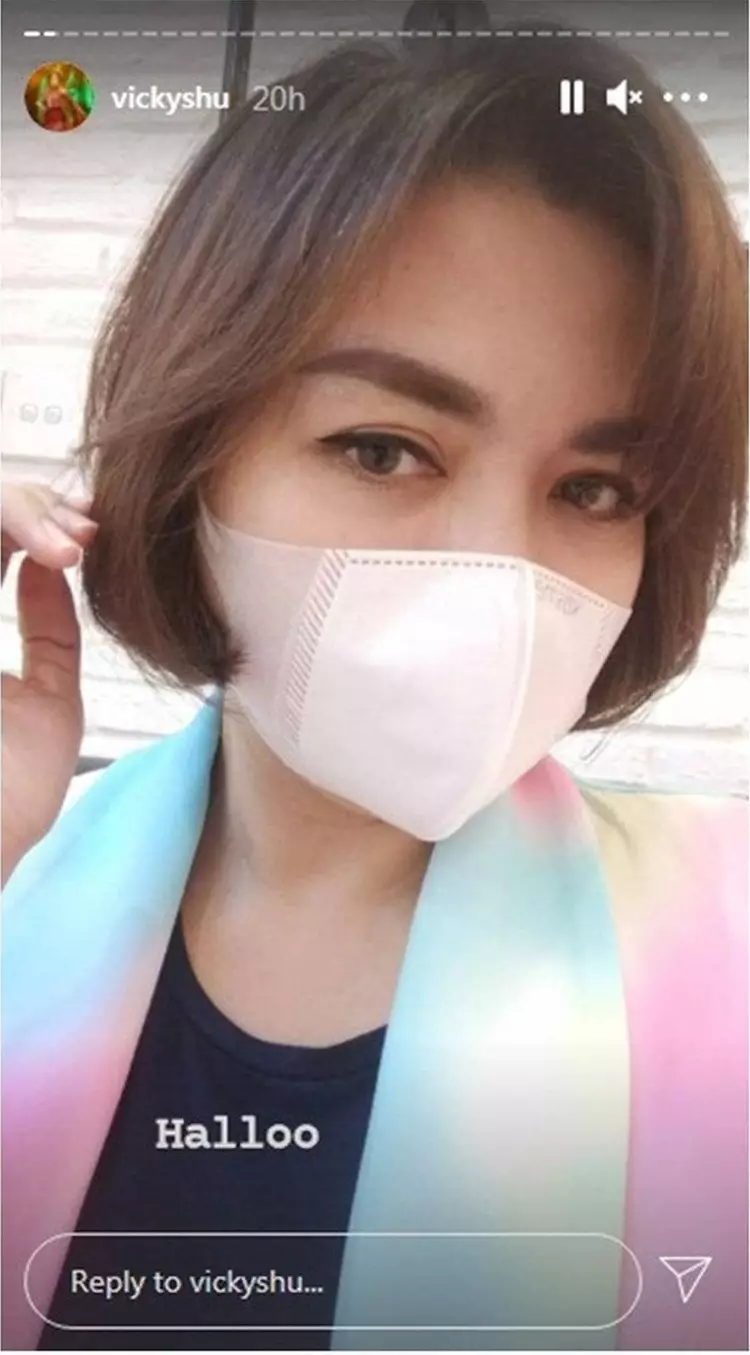 vicky shu rambut pendek © 2021 Instagram