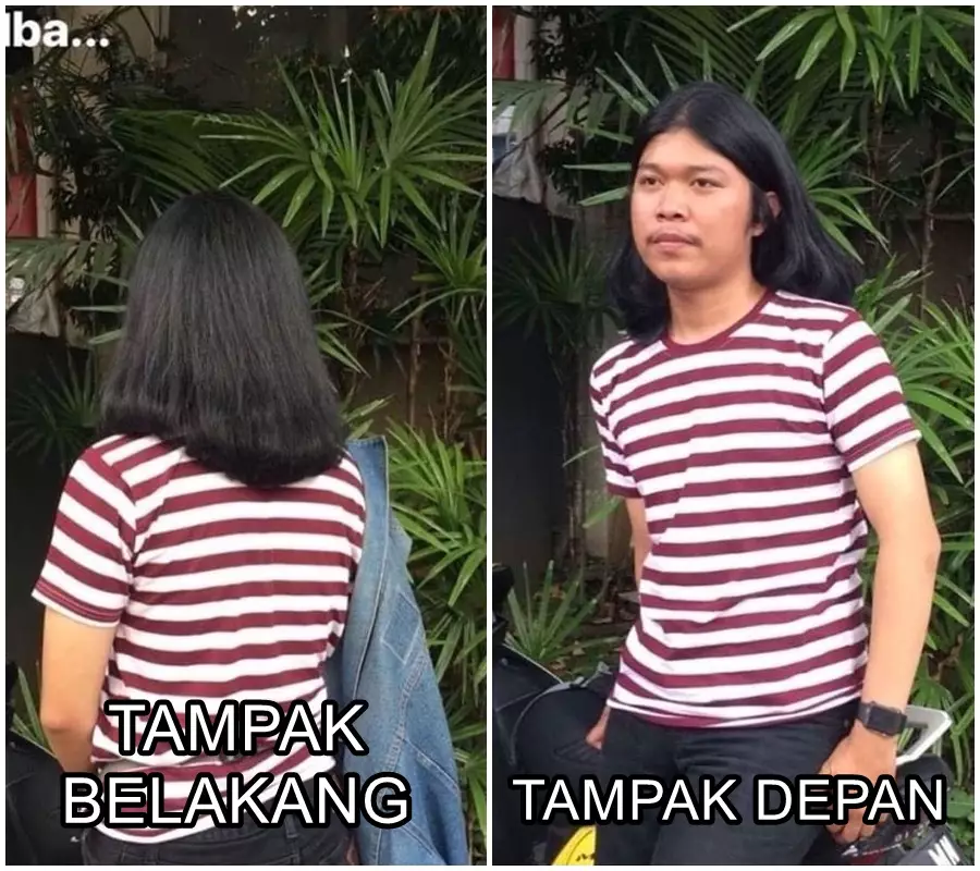 tampak depan vs tampak belakang © 2021 Instagram