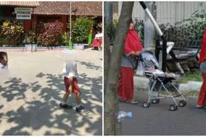 10 Momen lucu pejalan kaki terekam Google Street View, bikin nyengir