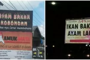 21 Spanduk lucu warung jualan ayam ini bikin senyum tepuk jidat