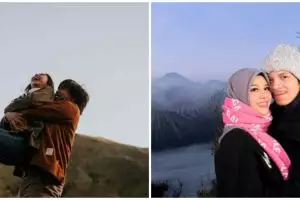 10 Gaya artis saat liburan ke Bromo, Atta dan Aurel romantis abis