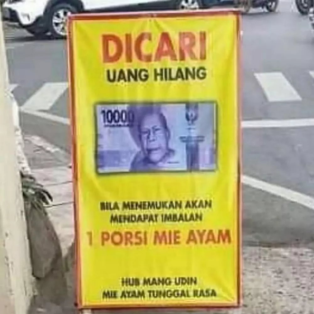 potret lucu pedagang ngasih promo © 2021 instagram.com