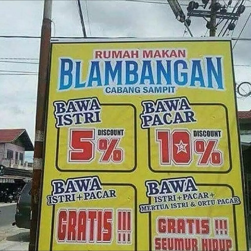 potret lucu pedagang ngasih promo © 2021 instagram.com
