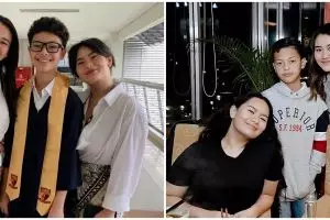 9 Potret kebersamaan Keanu Massaid, Aaliyah dan Zahwa, kompak