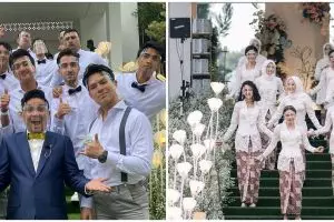 10 Potret groomsmen dan bridesmaid Rizky Billar-Lesty, bertabur artis