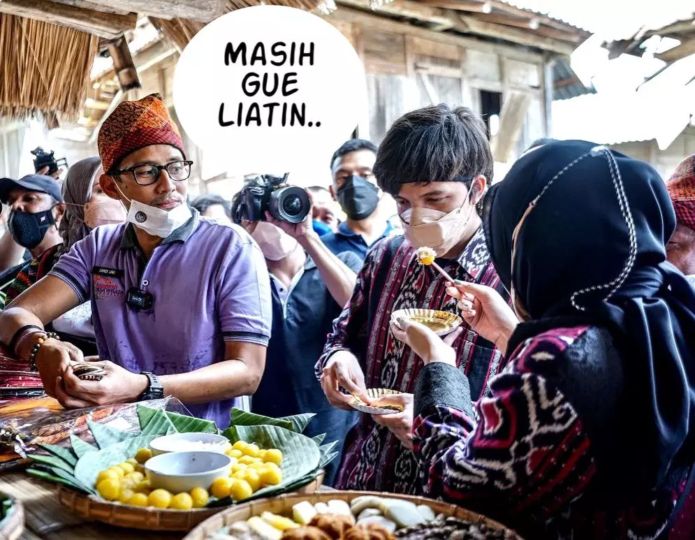 aksi Sandiaga Uno lihat kemesraan Aurel dan Atta Instagram aksi Sandiaga Uno lihat kemesraan Aurel dan Atta Instagram