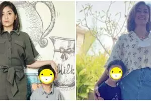 Beda gaya 7 finalis AFI cewek saat momong anak, Mawar stylish abis