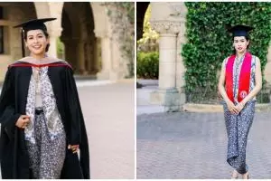 8 Pesona Maudy Ayunda pakai batik di hari kedua kelulusannya