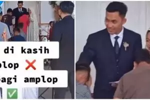 Viral pengantin malah beri amplop saat pernikahan, bikin salut