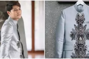 8 Detail busana Rizky Billar ketika lamaran, mewah dan tampak gagah