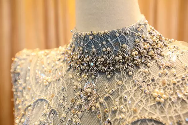 Detail kebaya lamaran Lesty Kejora © 2021 brilio.net