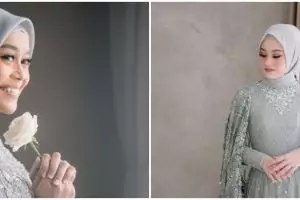 Berwarna mirip, ini 9 potret beda baju lamaran Lesty & Dinda Hauw