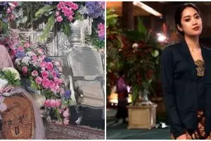 Beda gaya kondangan 6 vokalis band wanita, Tantri Kotak tampil anggun