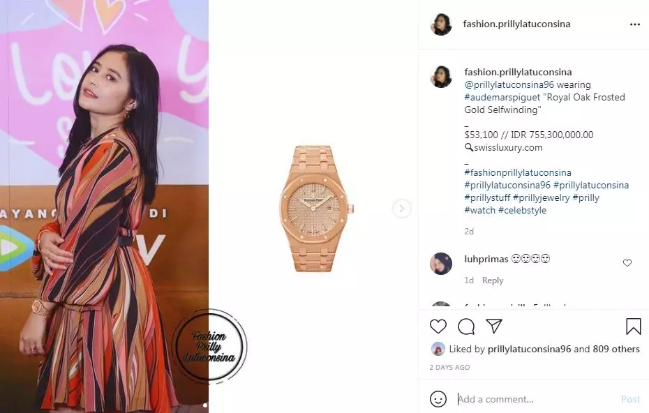 harga jam tangan prilly seharga rumah Instagram harga jam tangan prilly seharga rumah Instagram