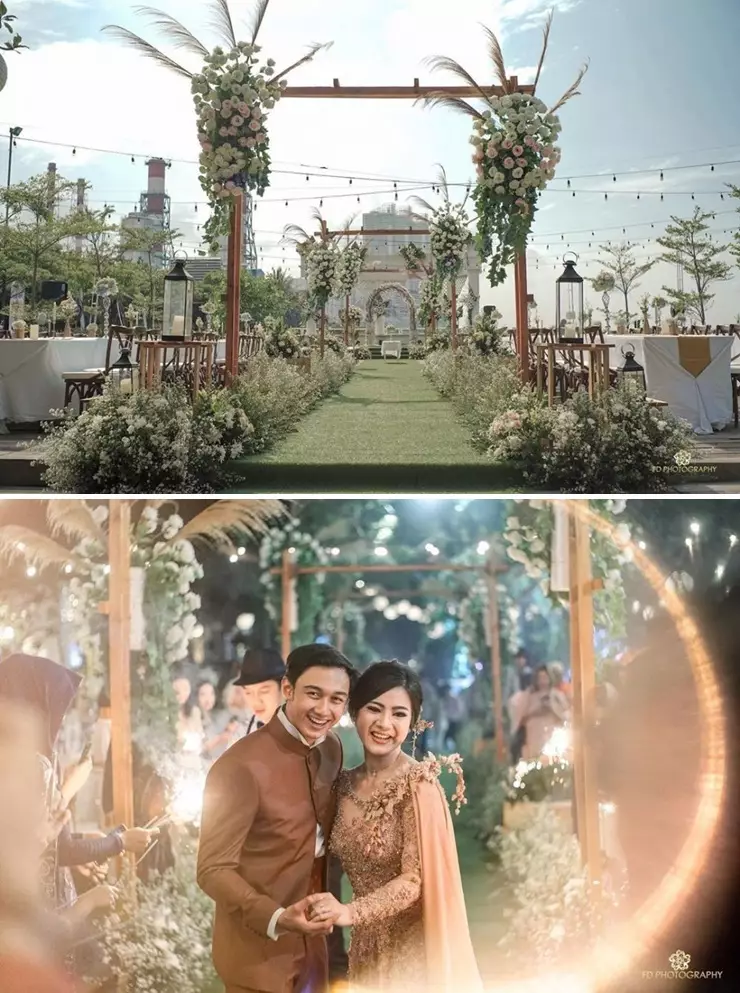 dekorasi outdoor lamaran seleb © 2021 brilio.net