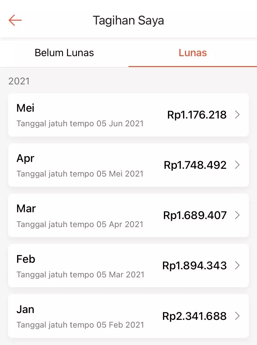 Potret tagihan fitur paylater © berbagai sumber