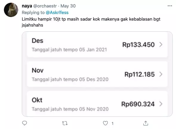 Potret tagihan fitur paylater © berbagai sumber