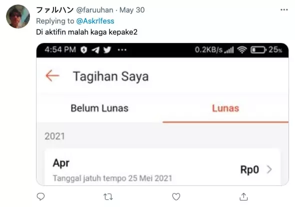 Potret tagihan fitur paylater © berbagai sumber