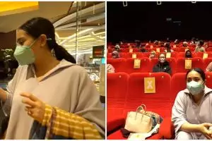 10 Momen Nagita Slavina ngidam nonton film horor, sewa satu bioskop