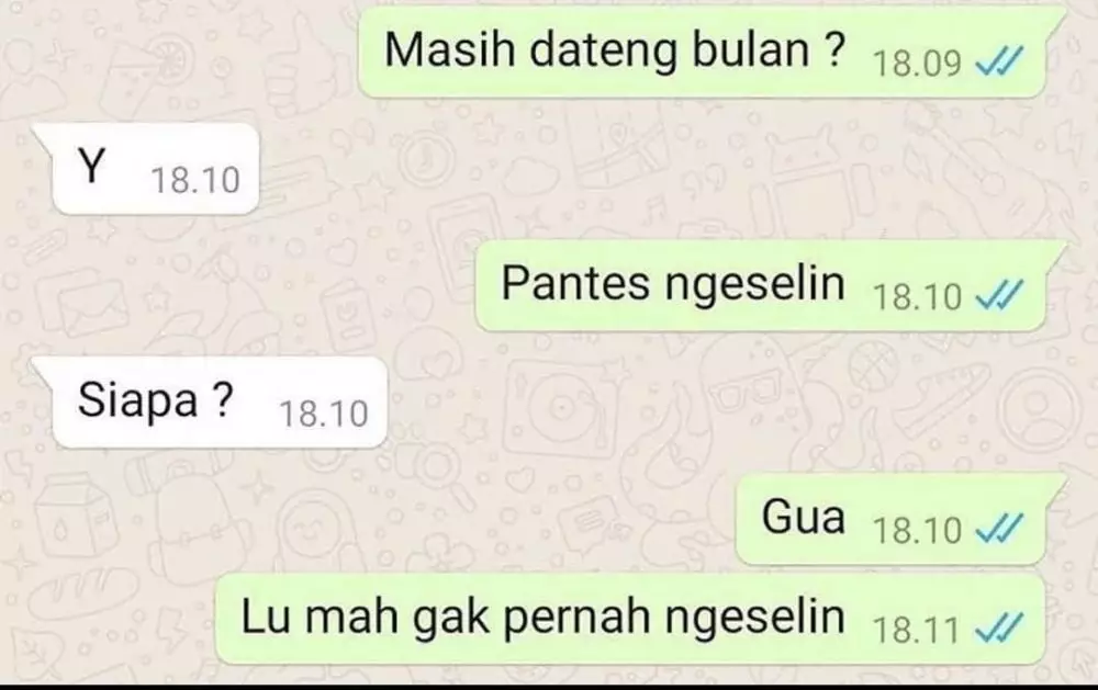 chat lucu serba salah ke pacar © 2021 instagram.com