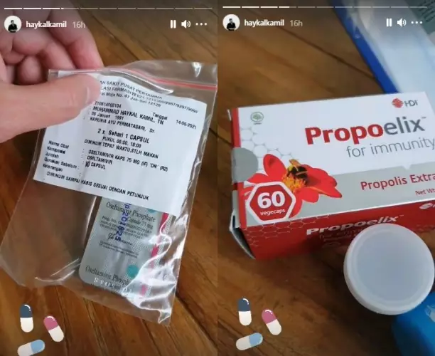 Cerita Haykal Kamil positif Covid-19 Instagram/@haykalkamil  