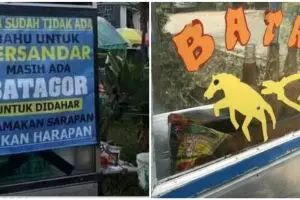 10 Tulisan lucu di gerobak batagor ini bikin pembeli senyum