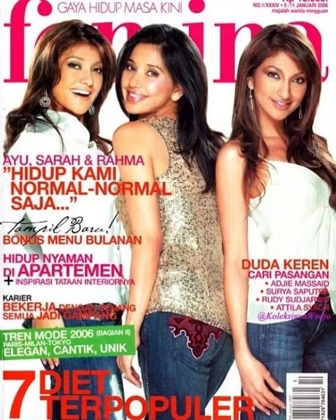 kakak-adik seleb majalah lawas © Instagram