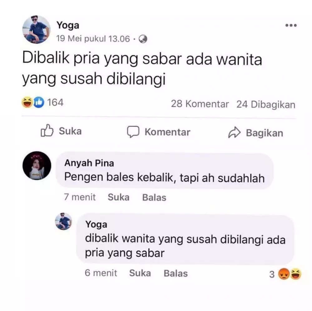 obrolan lucu nggak mau kalah © 2021 instagram.com